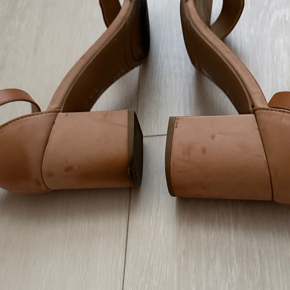 ✨ CL by Laundry Tan Ankle Strap Heels - Picture 5 of 10